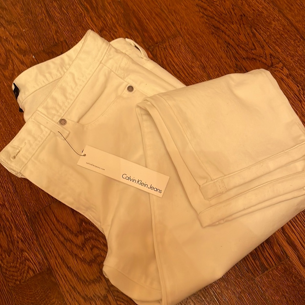 Calvin Klein white jeans